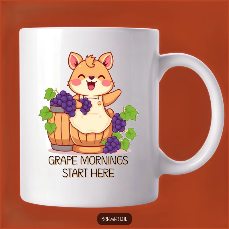 Funny Grape Stomping Animal Mug - Perfect Gift for Wine Lovers & Jokers
