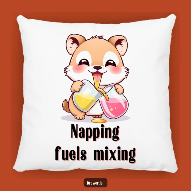 Cozy Funny Potion Pouring Animal Pillow - Add Color to Your Comfort