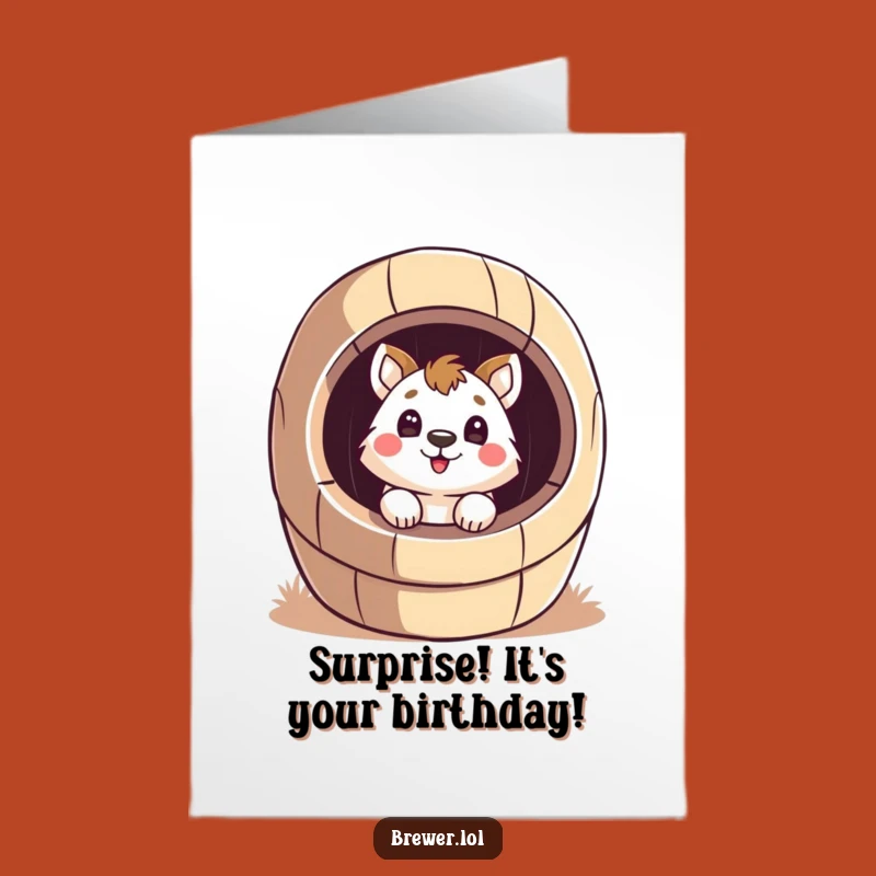 Free Printable Birthday Card: Funny Surprised Animal DIY Gift