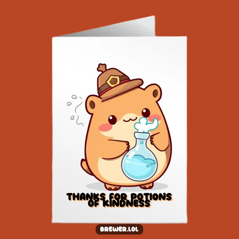 Free Printable Thank You Card: Quirky Scientist Animal DIY Gift Downloadable